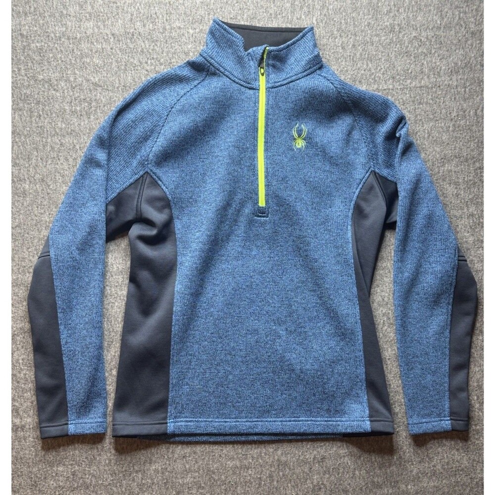 SPYDER Size Medium Blue Outbound Half Zip Pullover Sweater Fleece
